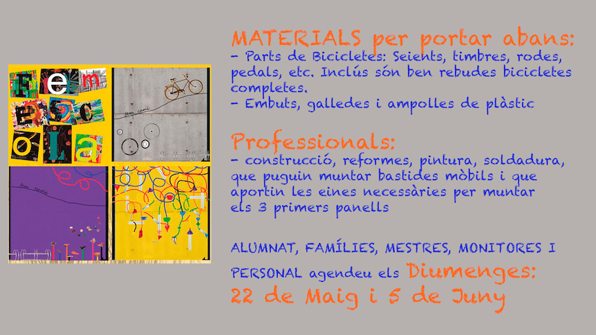 Cartell Fem escola_Material